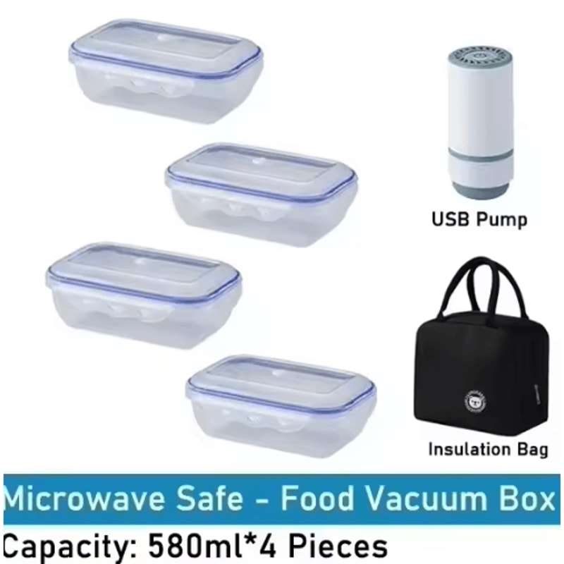 Vacuum Food Storage Container Airtight Fridge Organizer FreshKeeping Box 1