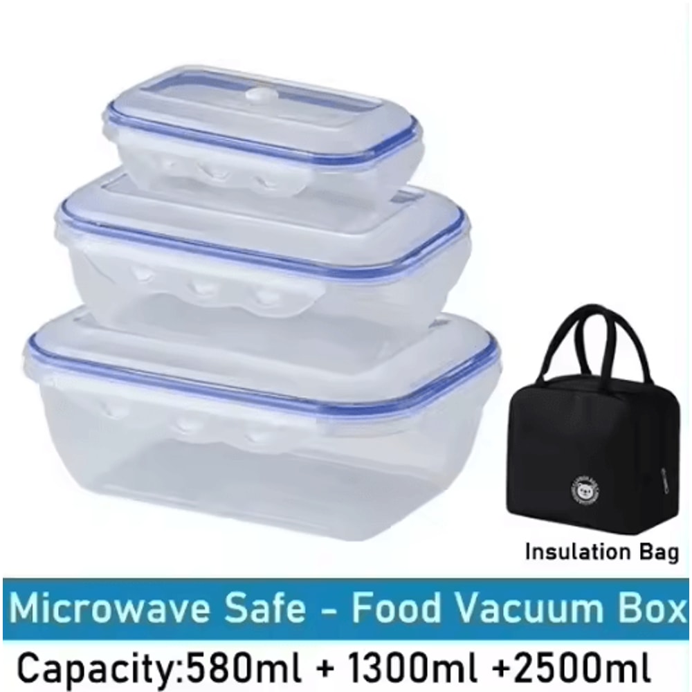 Vacuum Food Storage Container Airtight Fridge Organizer FreshKeeping Box 3