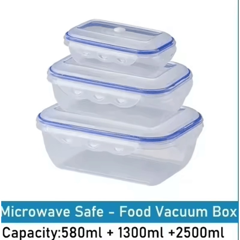 Vacuum Food Storage Container Airtight Fridge Organizer FreshKeeping Box 13