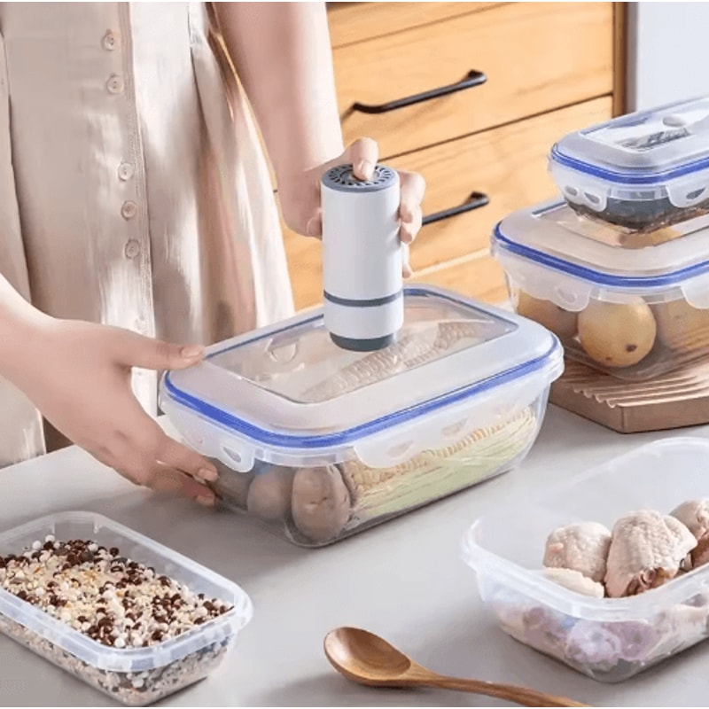 Vacuum Food Storage Container Airtight Fridge Organizer FreshKeeping Box 0