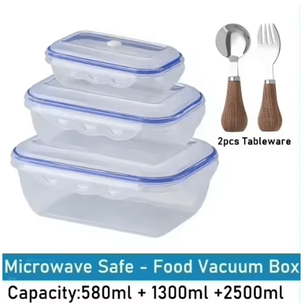 Vacuum Food Storage Container Airtight Fridge Organizer FreshKeeping Box 6