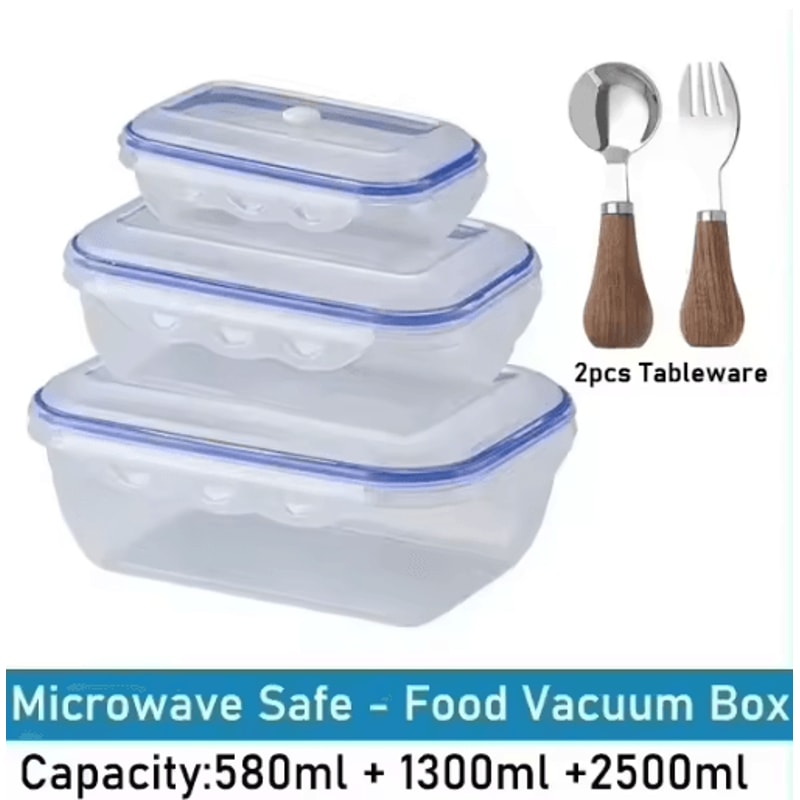 Vacuum Food Storage Container Airtight Fridge Organizer FreshKeeping Box 6
