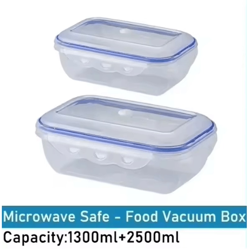 Vacuum Food Storage Container Airtight Fridge Organizer FreshKeeping Box 7
