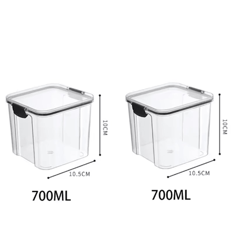 5Piece Airtight Food Storage Container Set Stackable Kitchen Organizer Jars 12