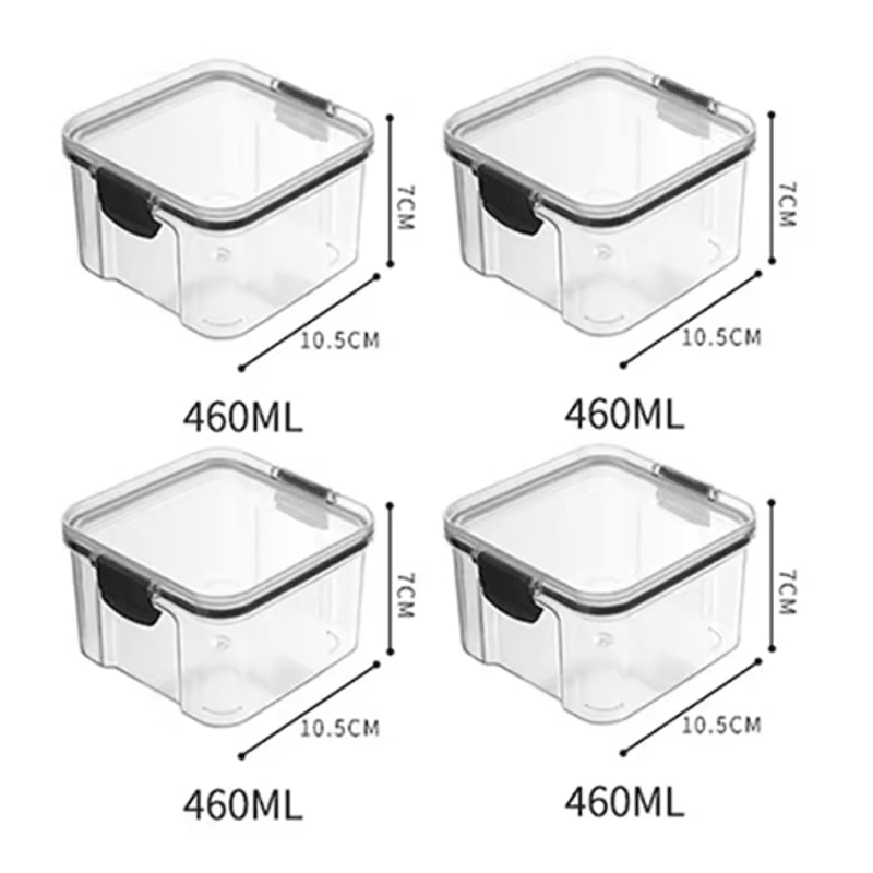 5Piece Airtight Food Storage Container Set Stackable Kitchen Organizer Jars 14