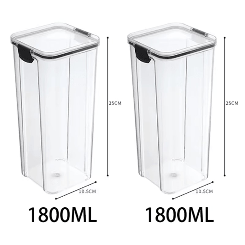 5Piece Airtight Food Storage Container Set Stackable Kitchen Organizer Jars 4