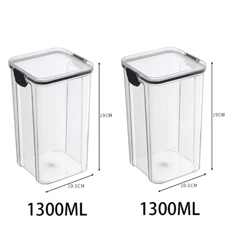 5Piece Airtight Food Storage Container Set Stackable Kitchen Organizer Jars 6