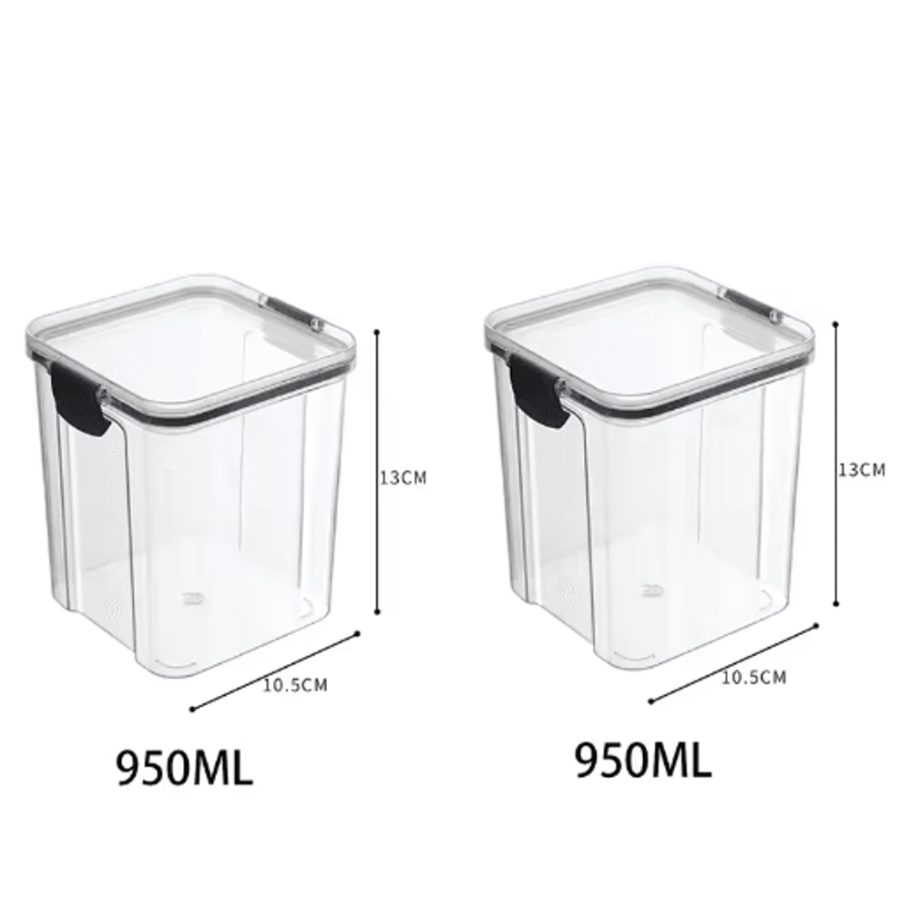 5Piece Airtight Food Storage Container Set Stackable Kitchen Organizer Jars 9