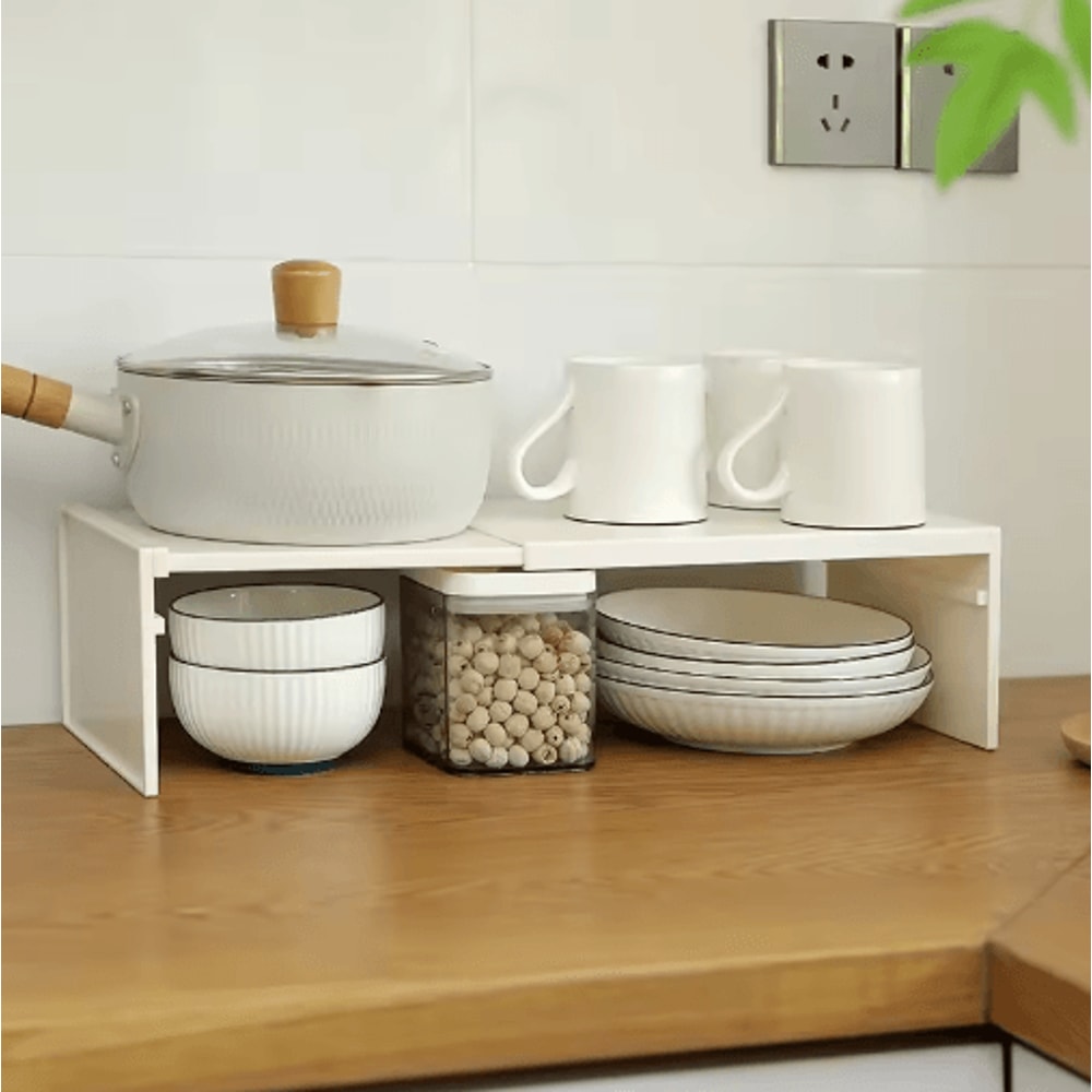 Retractable MultiLayer Kitchen Shelf Adjustable Cabinet Fridge Organizer 3