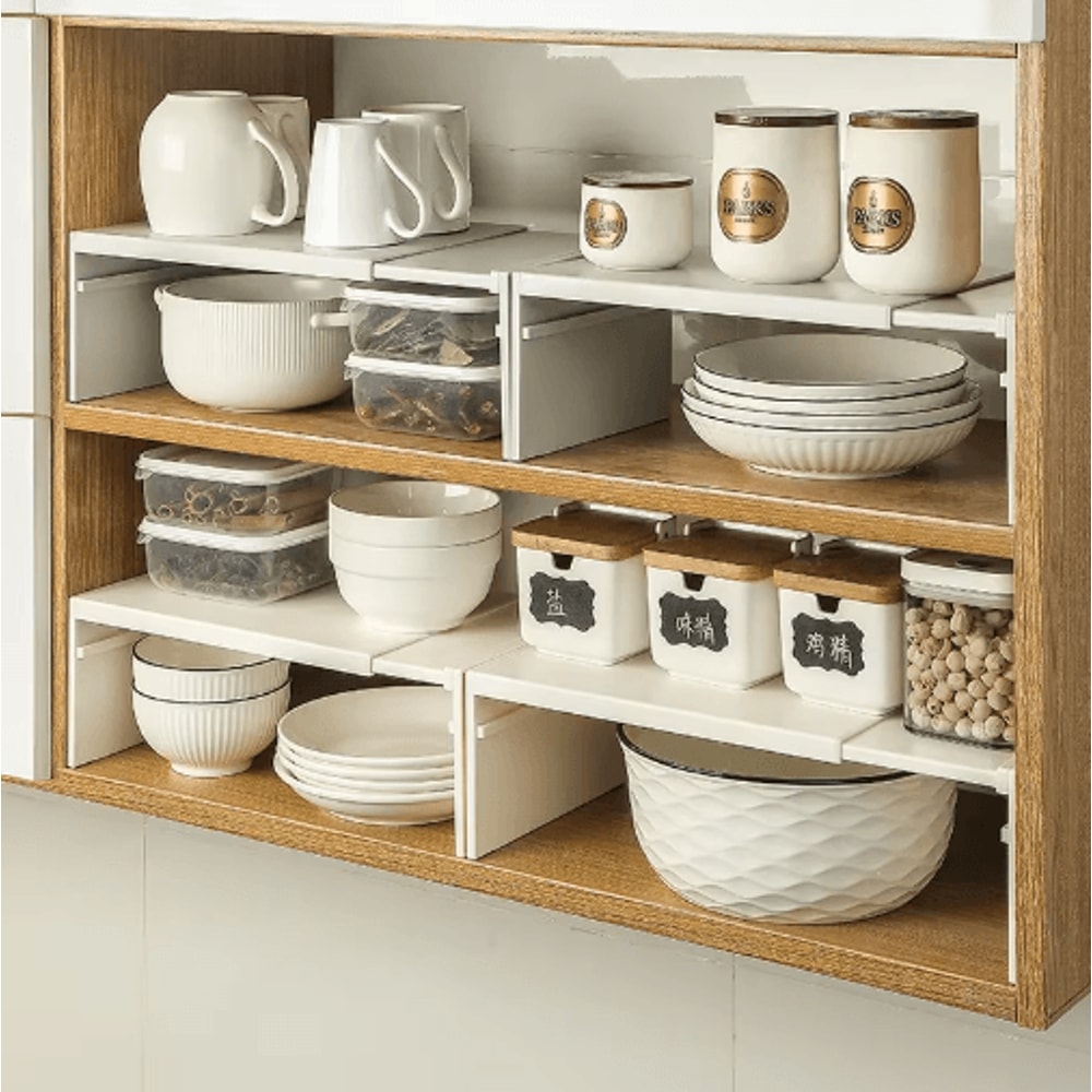 Retractable MultiLayer Kitchen Shelf Adjustable Cabinet Fridge Organizer 4