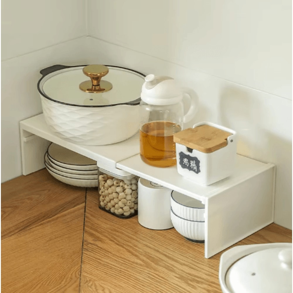 Retractable MultiLayer Kitchen Shelf Adjustable Cabinet Fridge Organizer 6