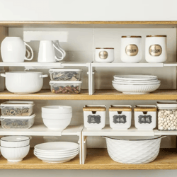 retractable multi-layer kitchen shelf – adjustable cabinet & fridge organizer