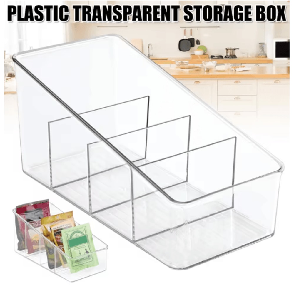 4Layer Transparent Storage Organizer Stackable Pantry Fridge Container 0