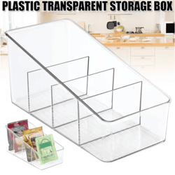 4-layer transparent storage organizer – stackable pantry & fridge container