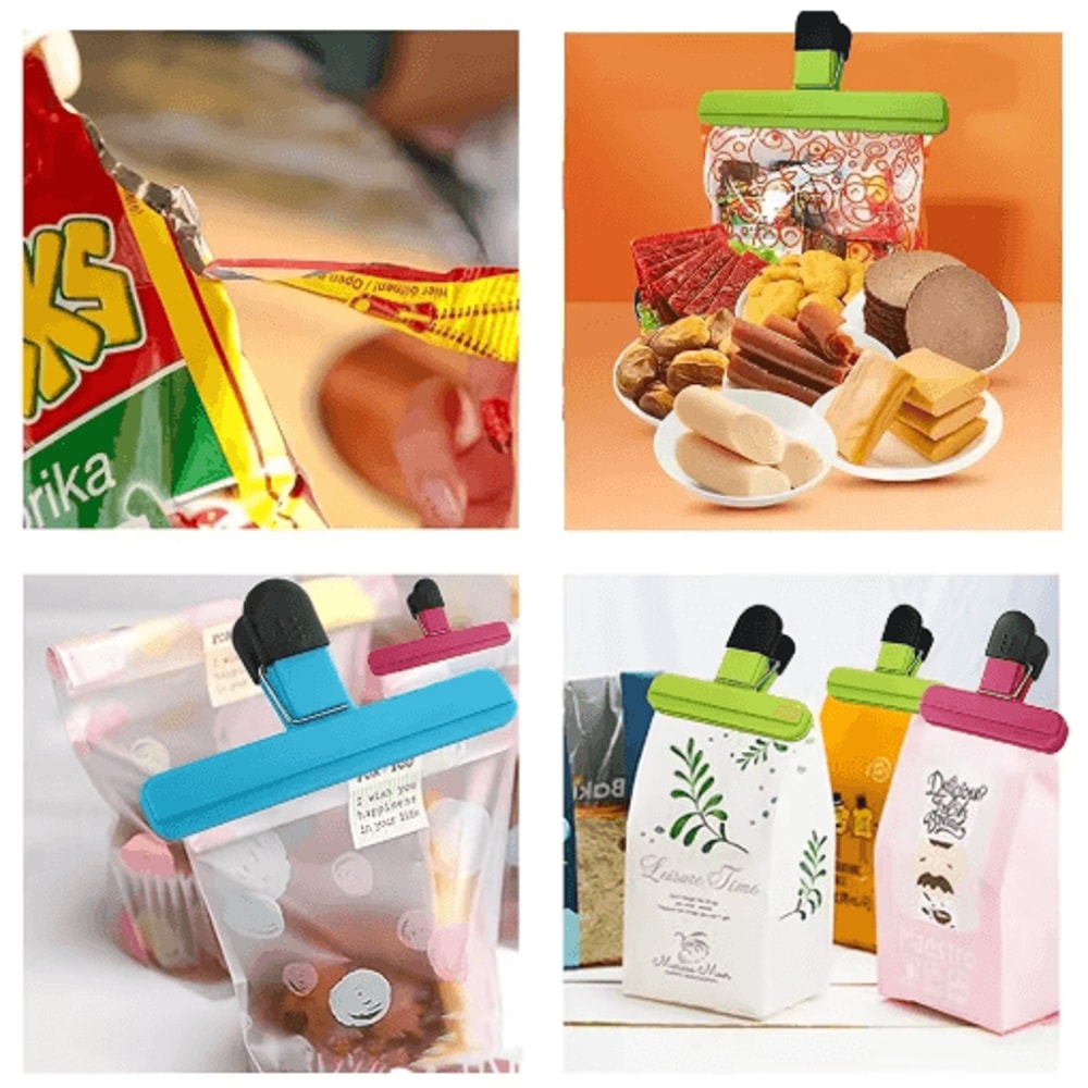Heavy Duty Food Bag Clips Secure Kitchen Snack Sealing Organizer 2