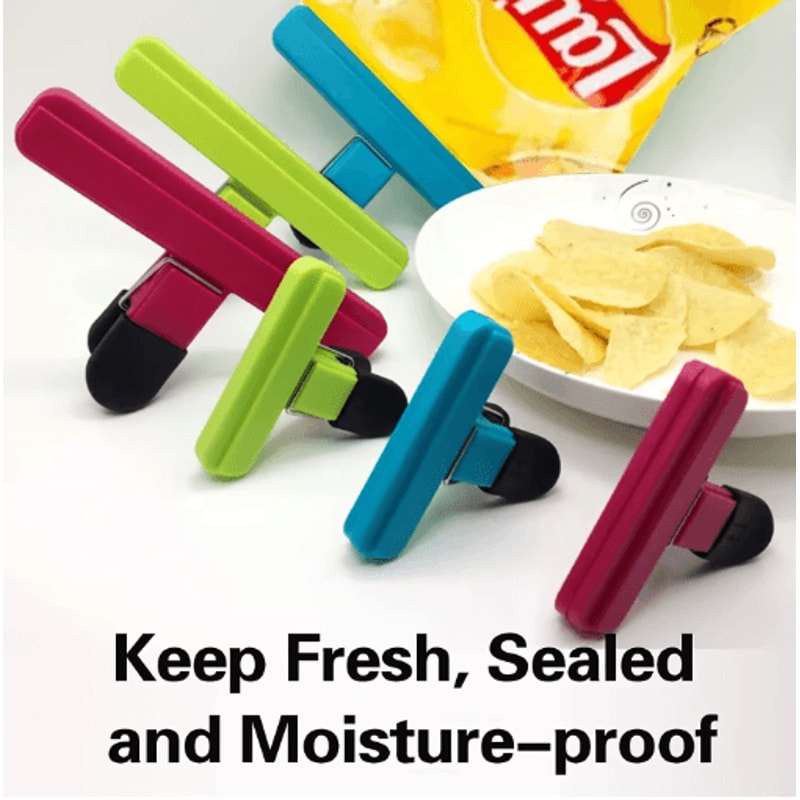 Heavy Duty Food Bag Clips Secure Kitchen Snack Sealing Organizer 4