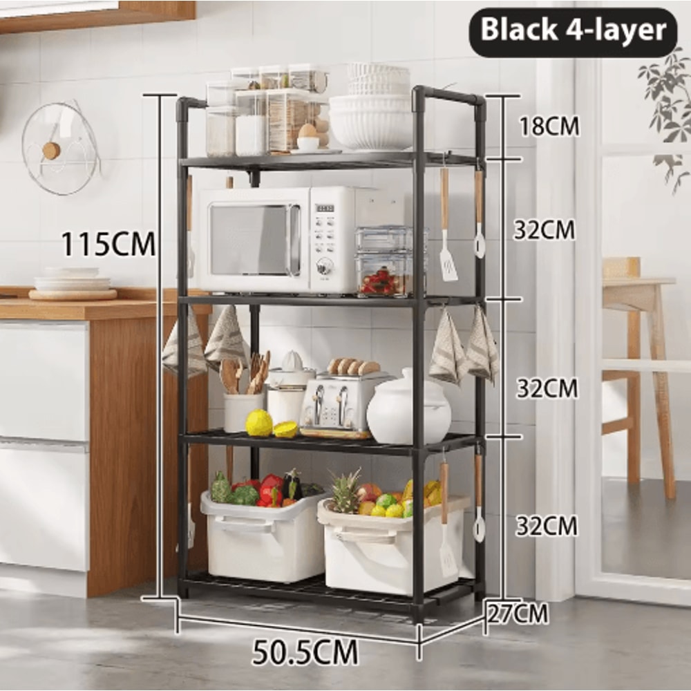 Multilayer Kitchen Storage Shelf Microwave Oven Rack Space Saver 1