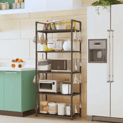 multilayer kitchen storage shelf & microwave oven rack space saver