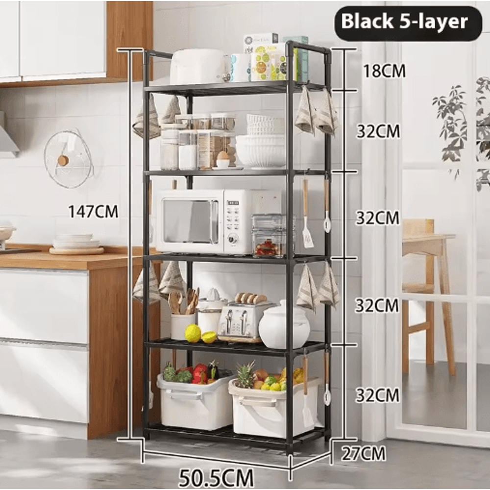 Multilayer Kitchen Storage Shelf Microwave Oven Rack Space Saver 2