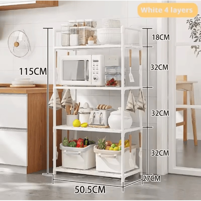 Multilayer Kitchen Storage Shelf Microwave Oven Rack Space Saver 4
