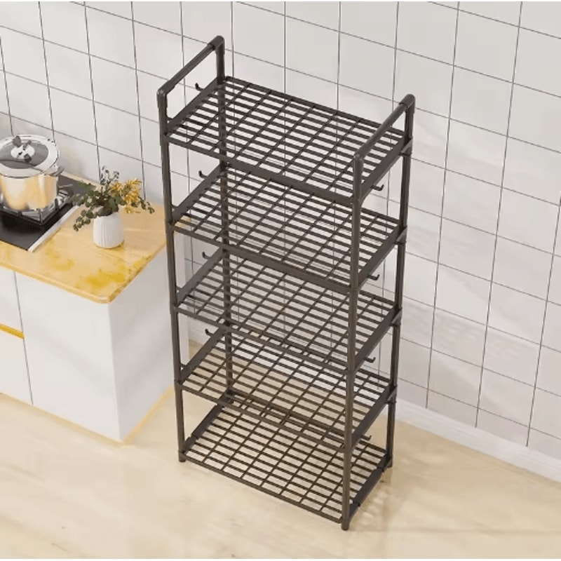Multilayer Kitchen Storage Shelf Microwave Oven Rack Space Saver 6