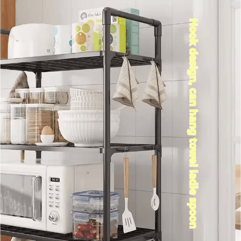 Multilayer Kitchen Storage Shelf Microwave Oven Rack Space Saver 9