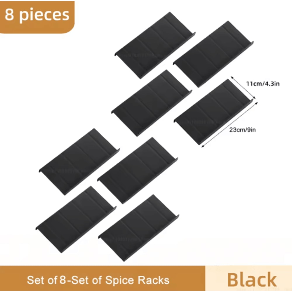 4Layer Adjustable Spice Rack Organizer For Drawer Pantry Storage 2