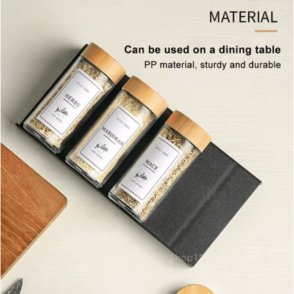 4Layer Adjustable Spice Rack Organizer For Drawer Pantry Storage 7