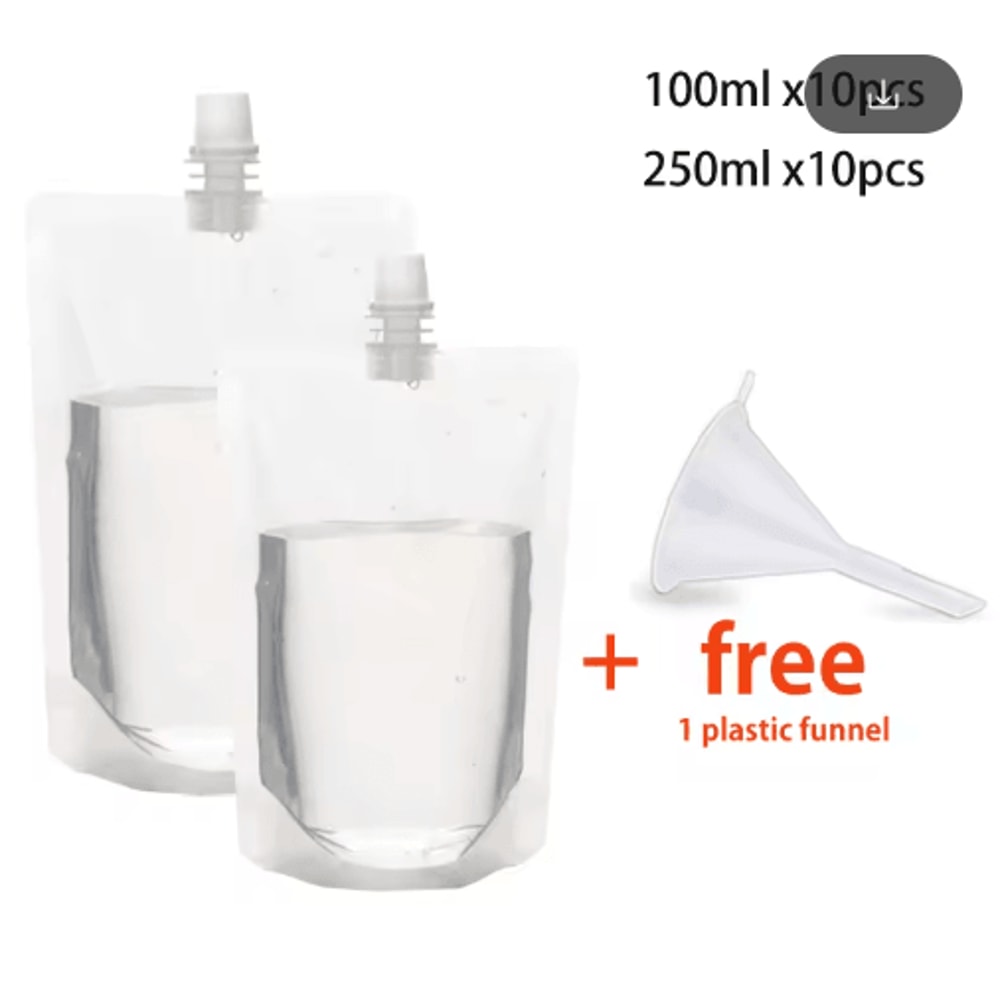 Reusable Drink Pouch With Spout Portable Juice Beverage Storage Bags 2