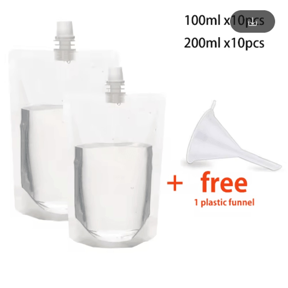Reusable Drink Pouch With Spout Portable Juice Beverage Storage Bags 3