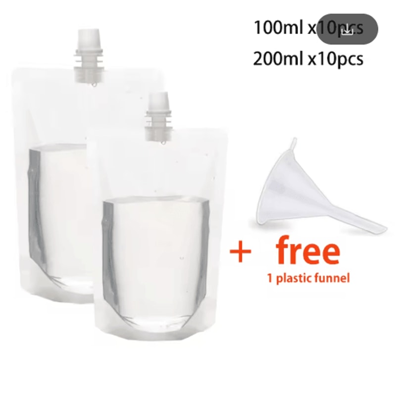 Reusable Drink Pouch With Spout Portable Juice Beverage Storage Bags 3