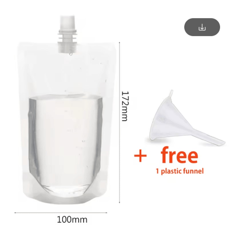 Reusable Drink Pouch With Spout Portable Juice Beverage Storage Bags 5