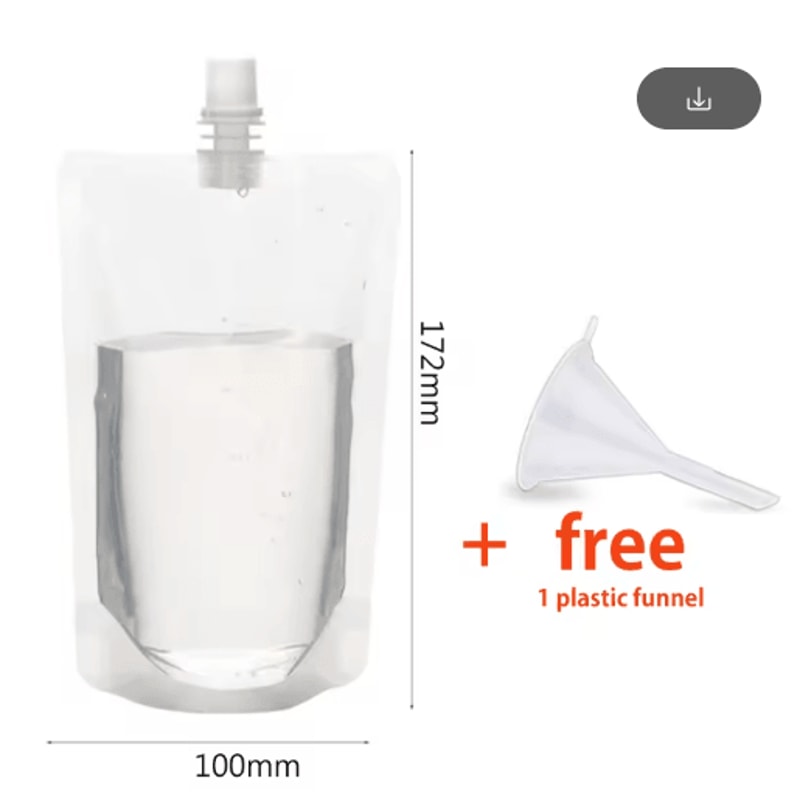 Reusable Drink Pouch With Spout Portable Juice Beverage Storage Bags 8