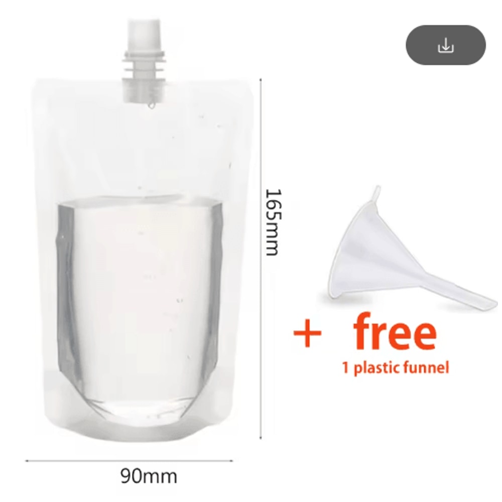 Reusable Drink Pouch With Spout Portable Juice Beverage Storage Bags 11