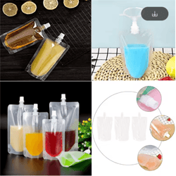 reusable drink pouch with spout – portable juice & beverage storage bags