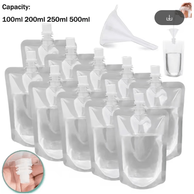 Reusable Drink Pouch With Spout Portable Juice Beverage Storage Bags 15