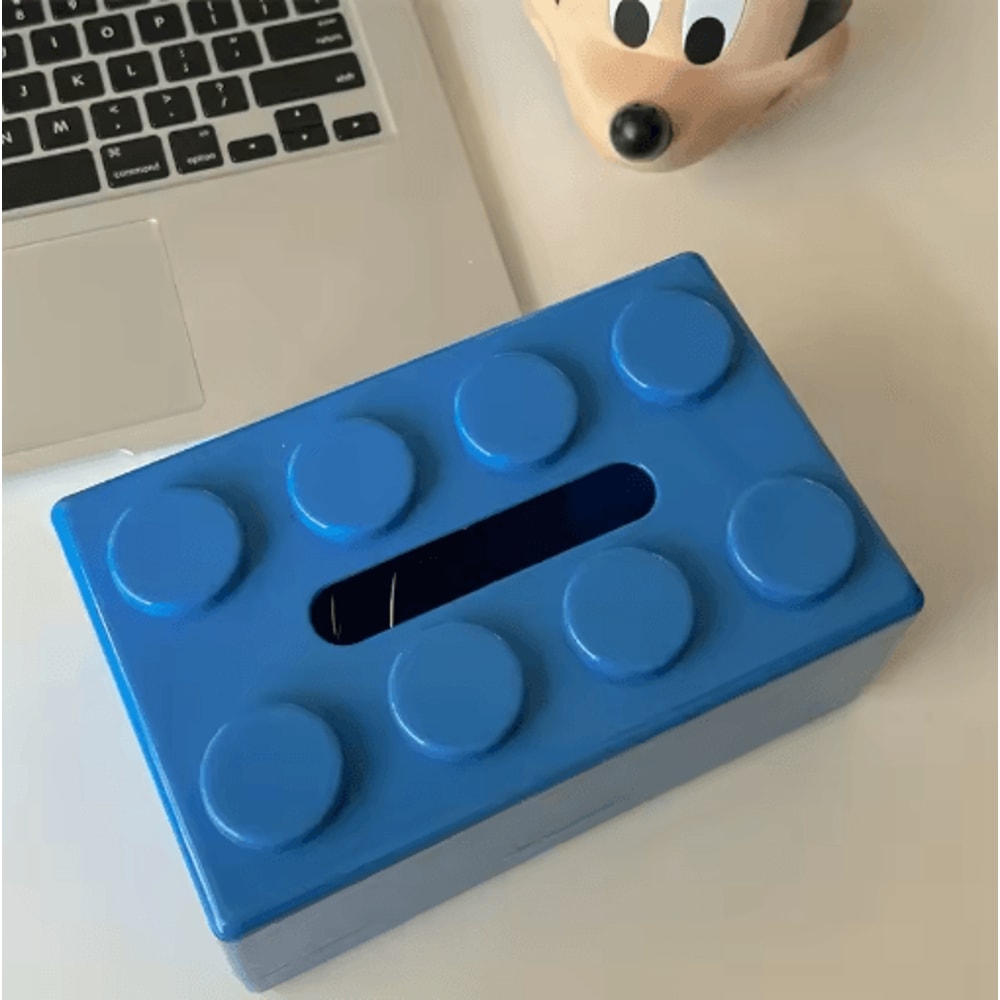 Creative Cartoon Building Block Tissue Box Holder Decorative Napkin Storage Box 3