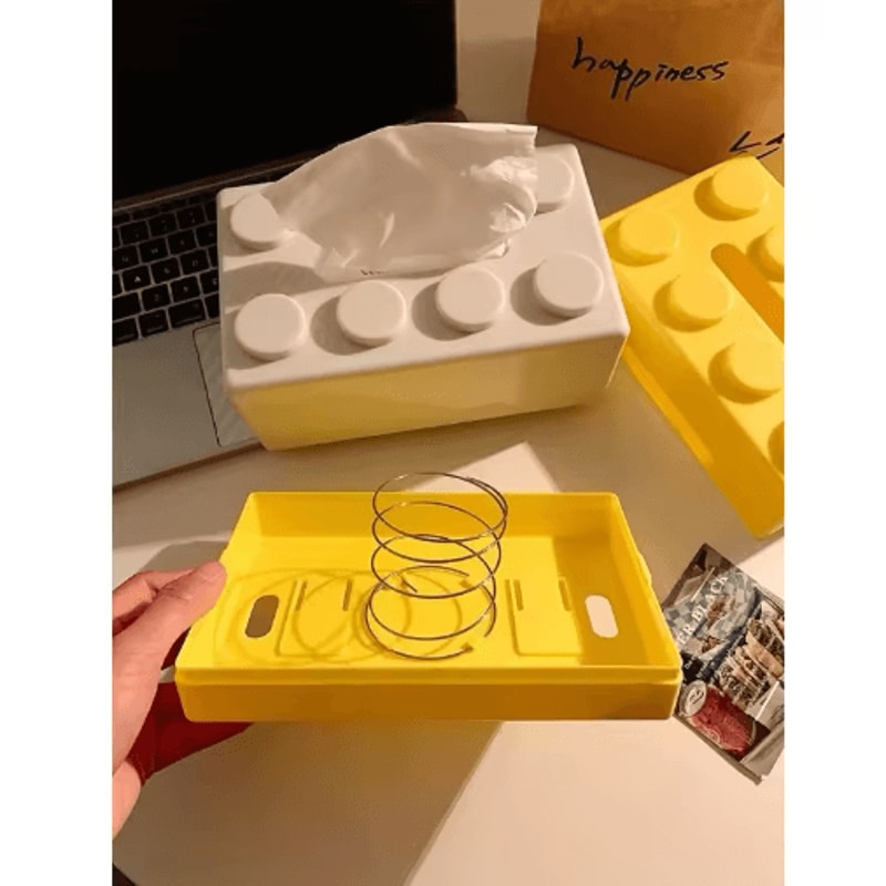 Creative Cartoon Building Block Tissue Box Holder Decorative Napkin Storage Box 6