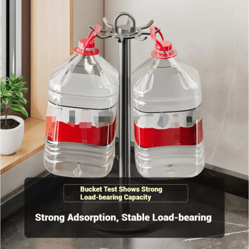 Rotating Kitchen Utensil Stand With 8 Hooks SpaceSaving Countertop Organizer 5