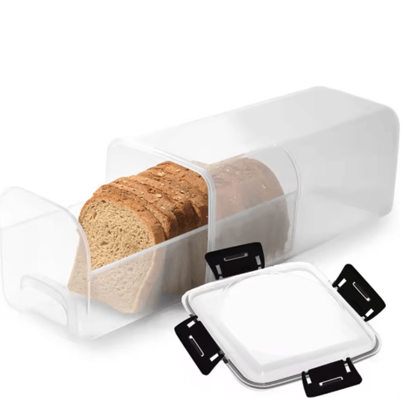 Clear Airtight Bread Loaf Container With Lid Fresh Bread Storage Box 2
