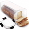 Clear Airtight Bread Loaf Container With Lid Fresh Bread Storage Box 3
