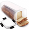 Clear Airtight Bread Loaf Container With Lid Fresh Bread Storage Box 3