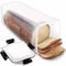 Clear Airtight Bread Loaf Container With Lid Fresh Bread Storage Box 0