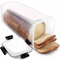 Clear Airtight Bread Loaf Container With Lid Fresh Bread Storage Box 0
