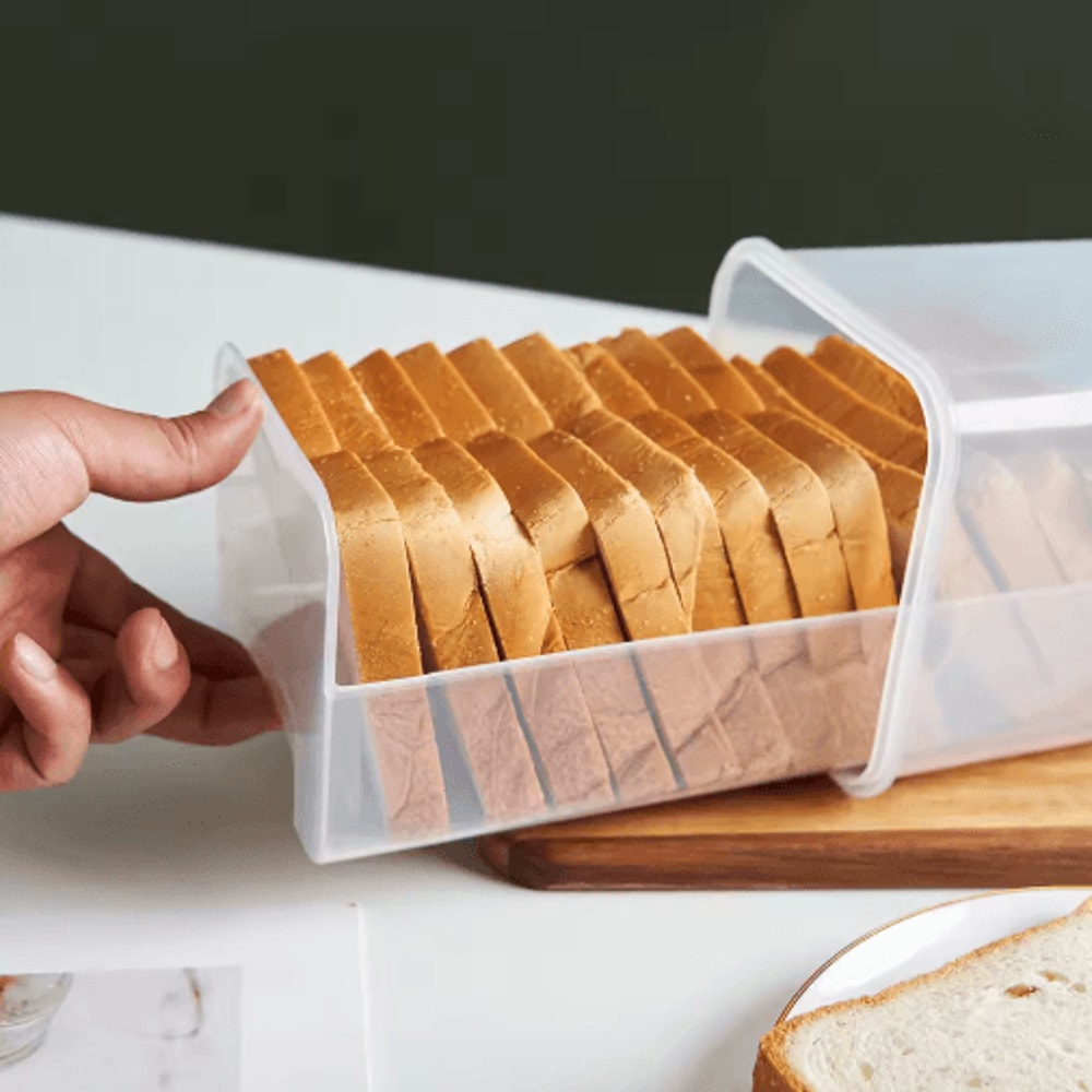 Clear Airtight Bread Loaf Container With Lid Fresh Bread Storage Box 7