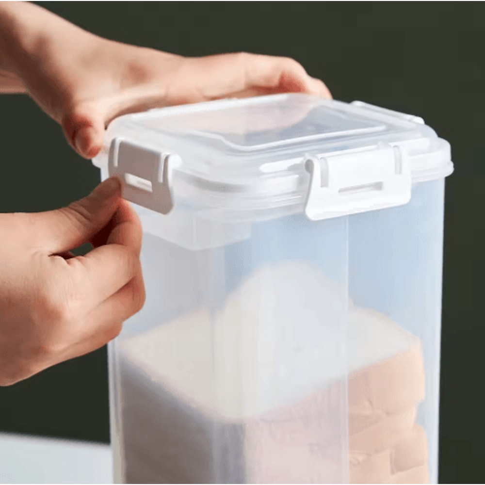 Clear Airtight Bread Loaf Container With Lid Fresh Bread Storage Box 9