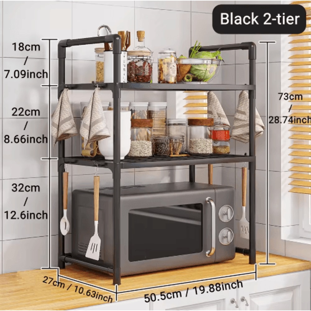SpaceSaving Microwave Oven Rack Kitchen Countertop Organizer Shelf 1