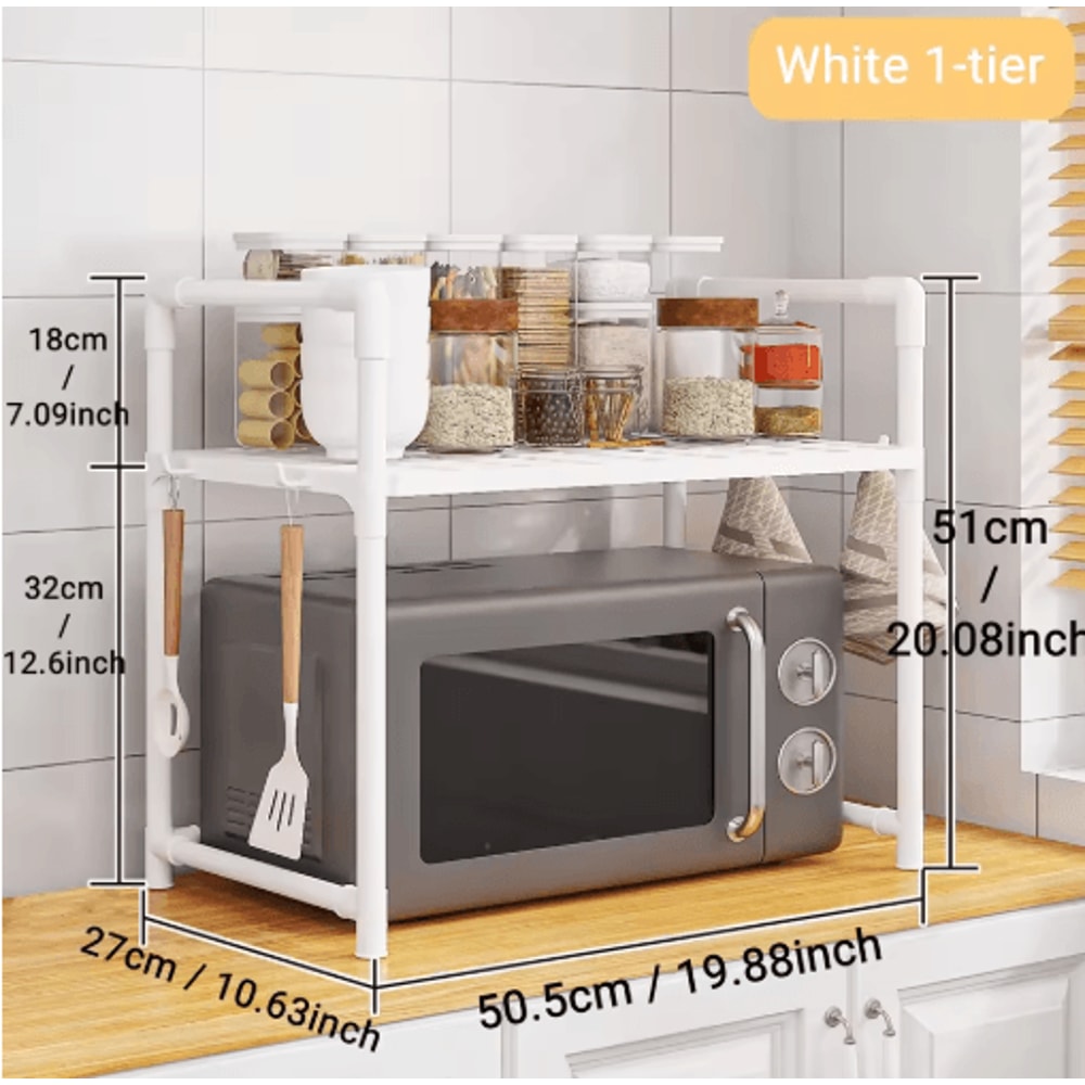 SpaceSaving Microwave Oven Rack Kitchen Countertop Organizer Shelf 2