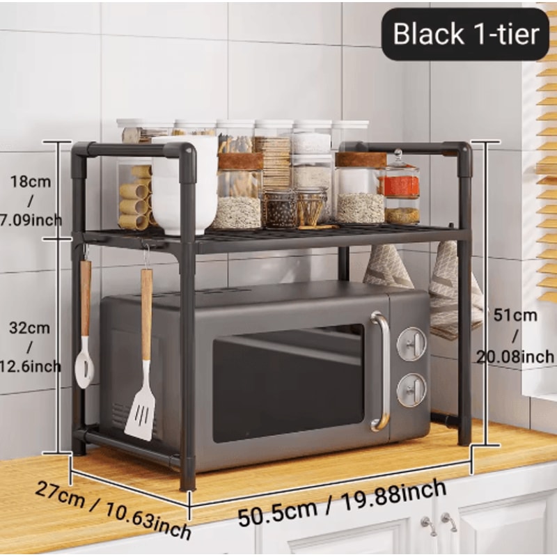 SpaceSaving Microwave Oven Rack Kitchen Countertop Organizer Shelf 3