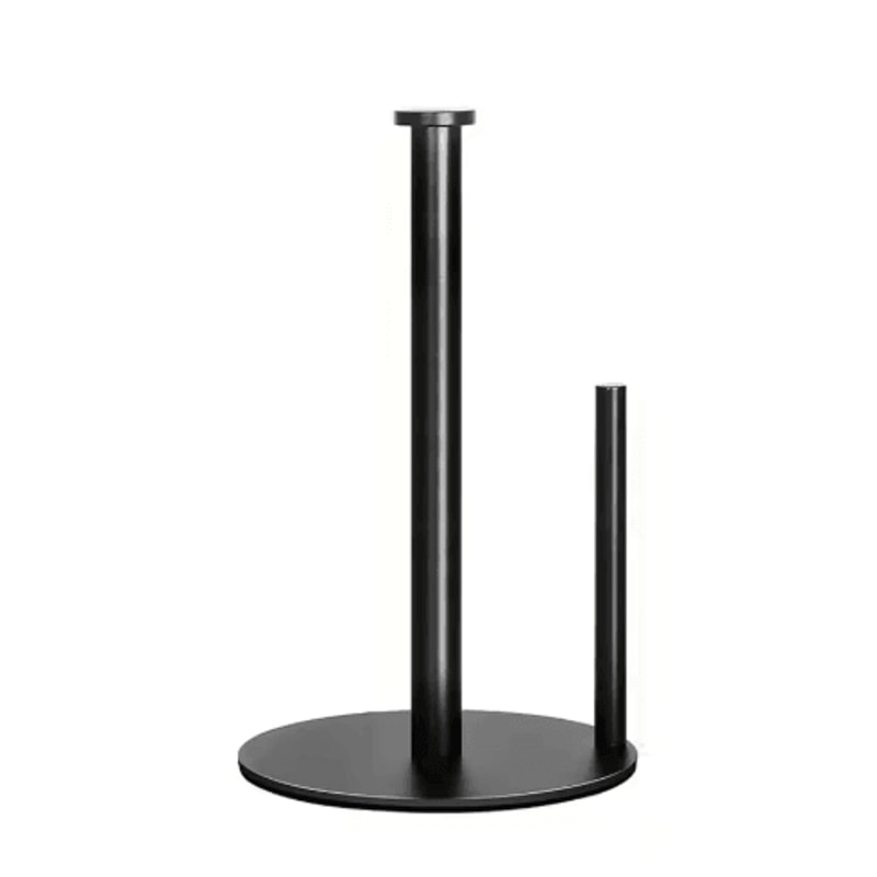 Stainless Steel Kitchen Roll Holder With Weighted Base SpaceSaving Countertop Paper Towel Stand 2
